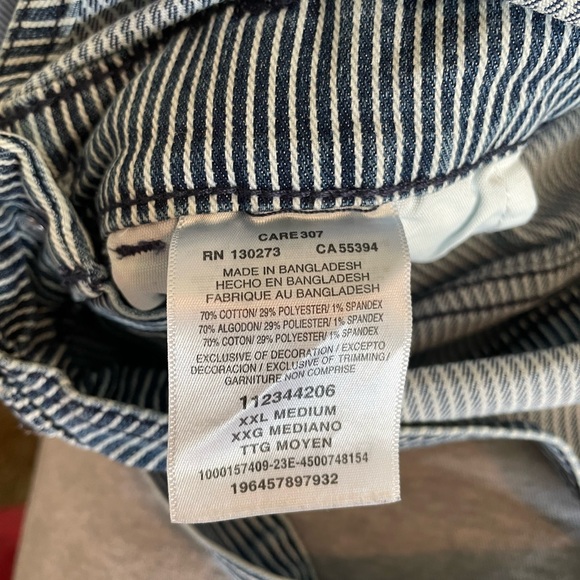 Lee Women's Relaxed Fit Heritage Overall Utility Details railroad stripe XXL - Picture 8 of 8